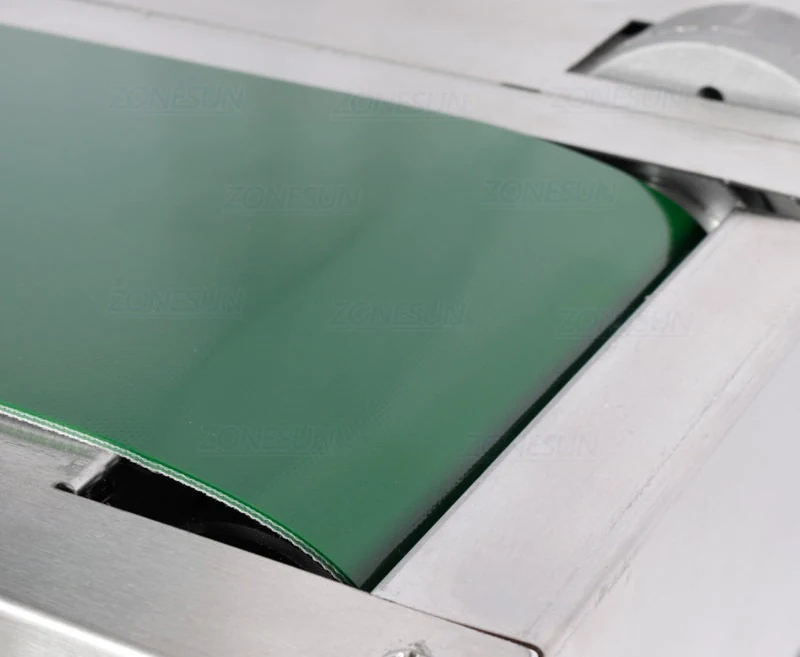 Induction sealer conveyor belt detail