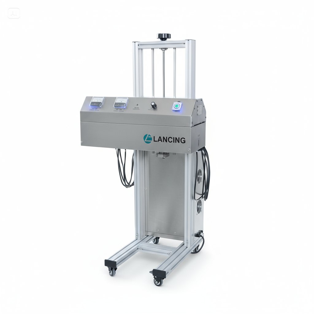 Lancing floor-standing air-cooled induction sealing machine