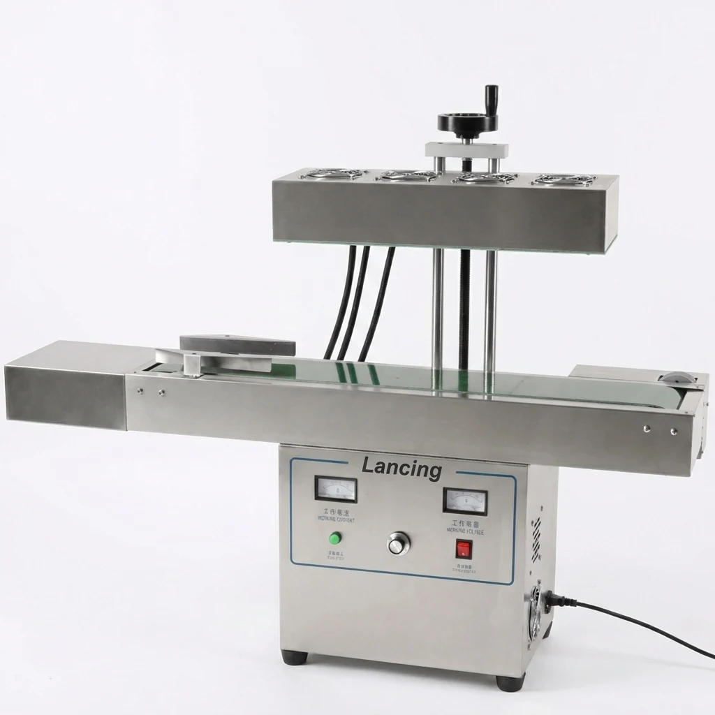 Lancing induction sealer conveyor and control panel